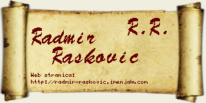 Radmir Rašković vizit kartica